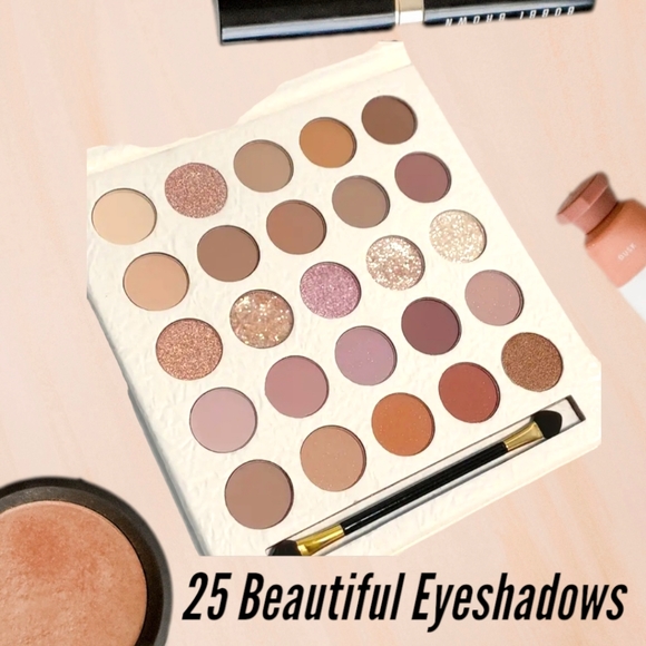 NWT!! LUCKY ME 25-Shade Cream Elf Eyeshadow Palette with Matte Pearly Finish!! - Picture 4 of 12